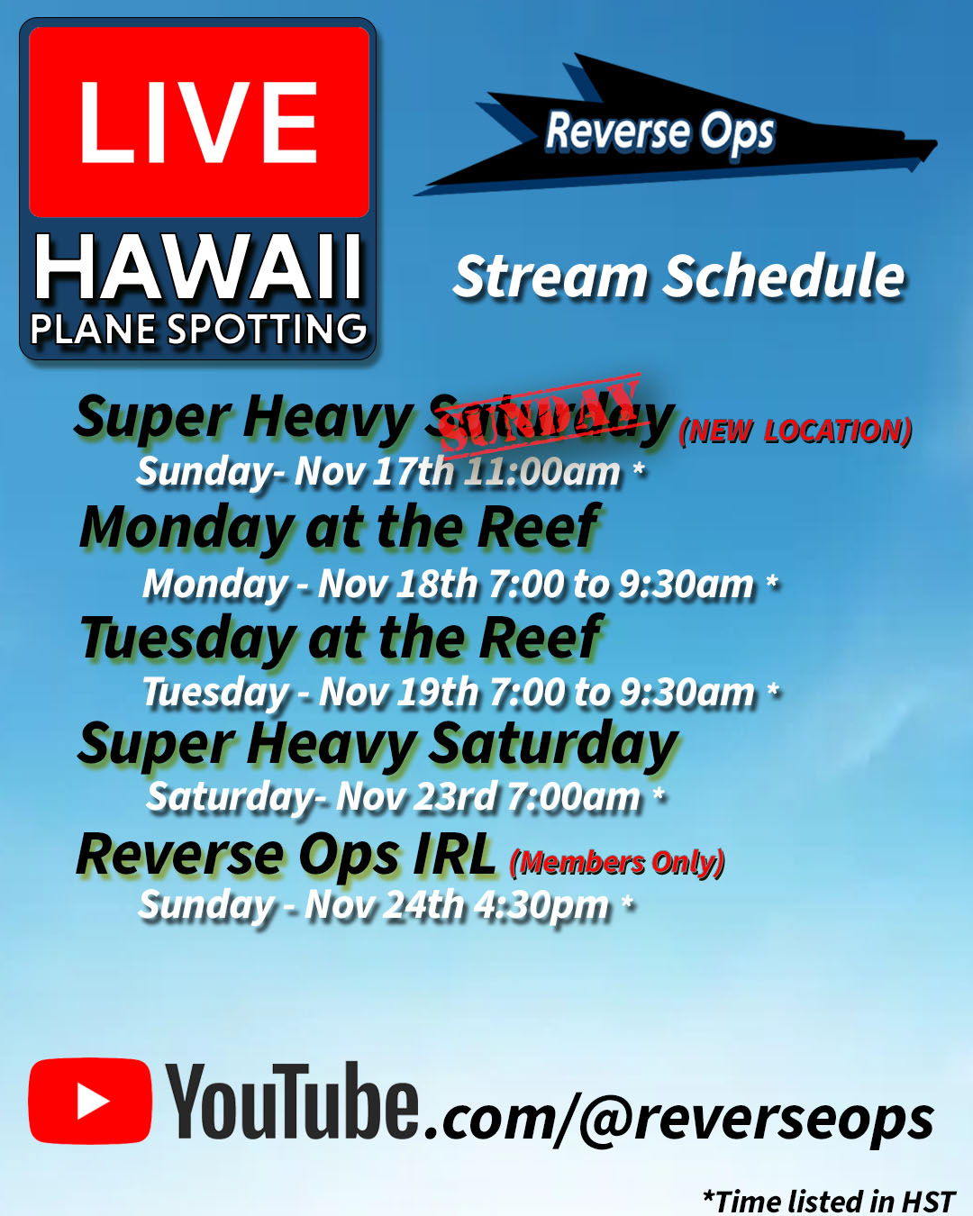 Live Stream Schedule Image